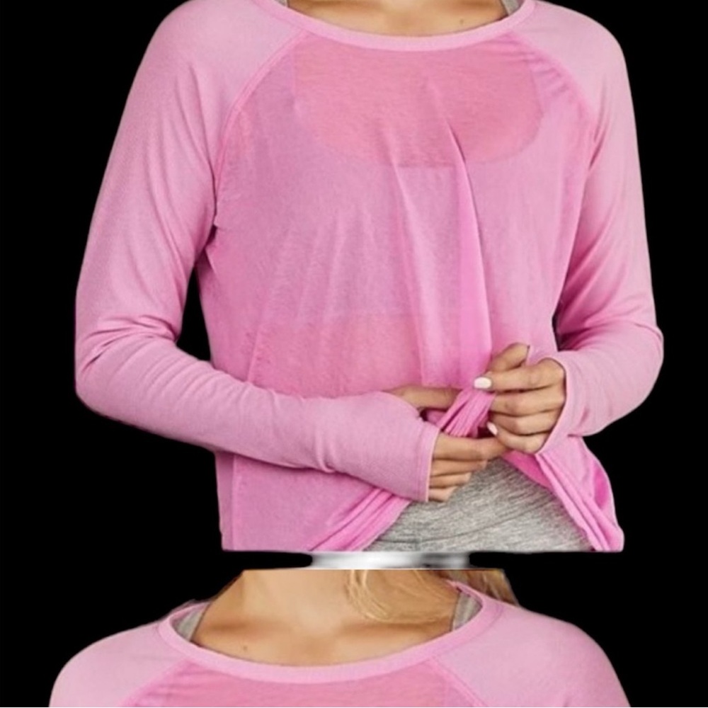 Free People Pink Long Sleeve Tee